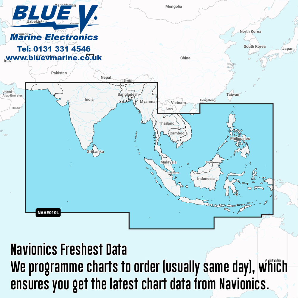 Navionics+ Large Indian Ocean & South China Sea Chart NAAE010L