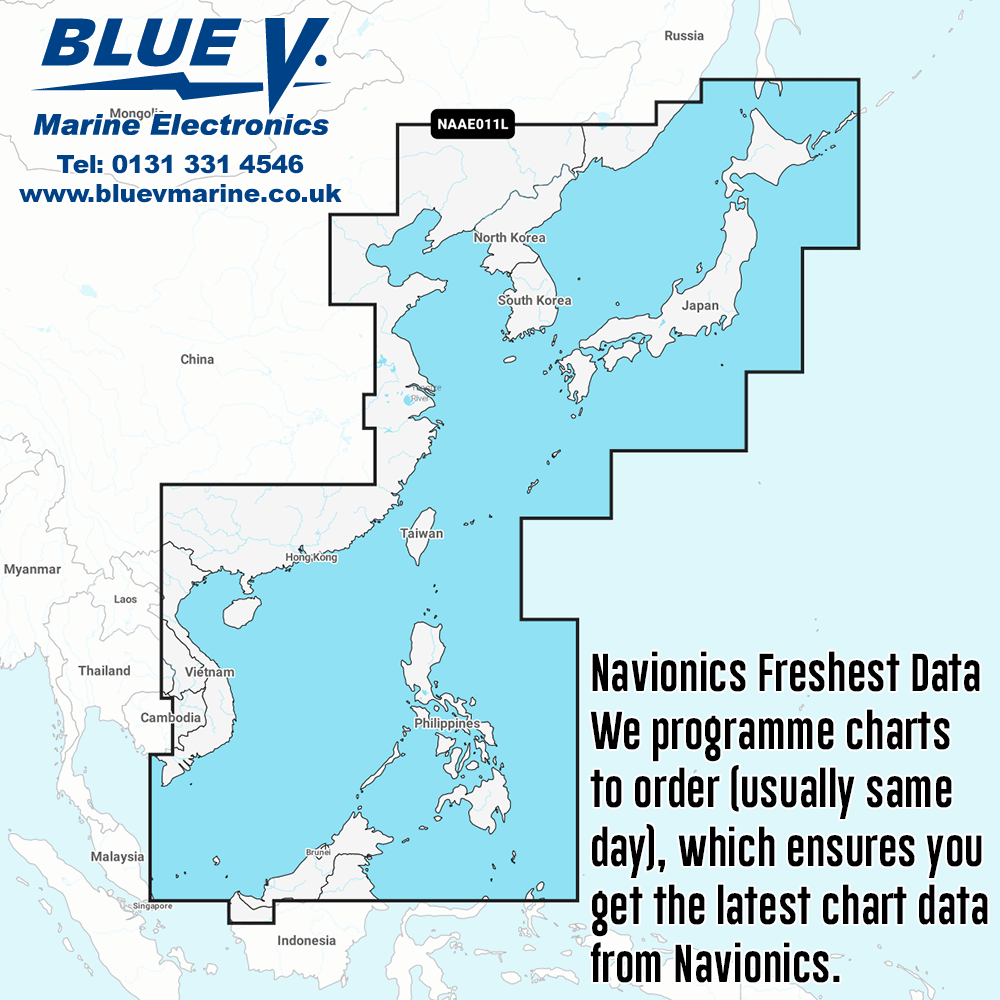 Navionics+ Large China Sea & Japan Chart NAAE011L