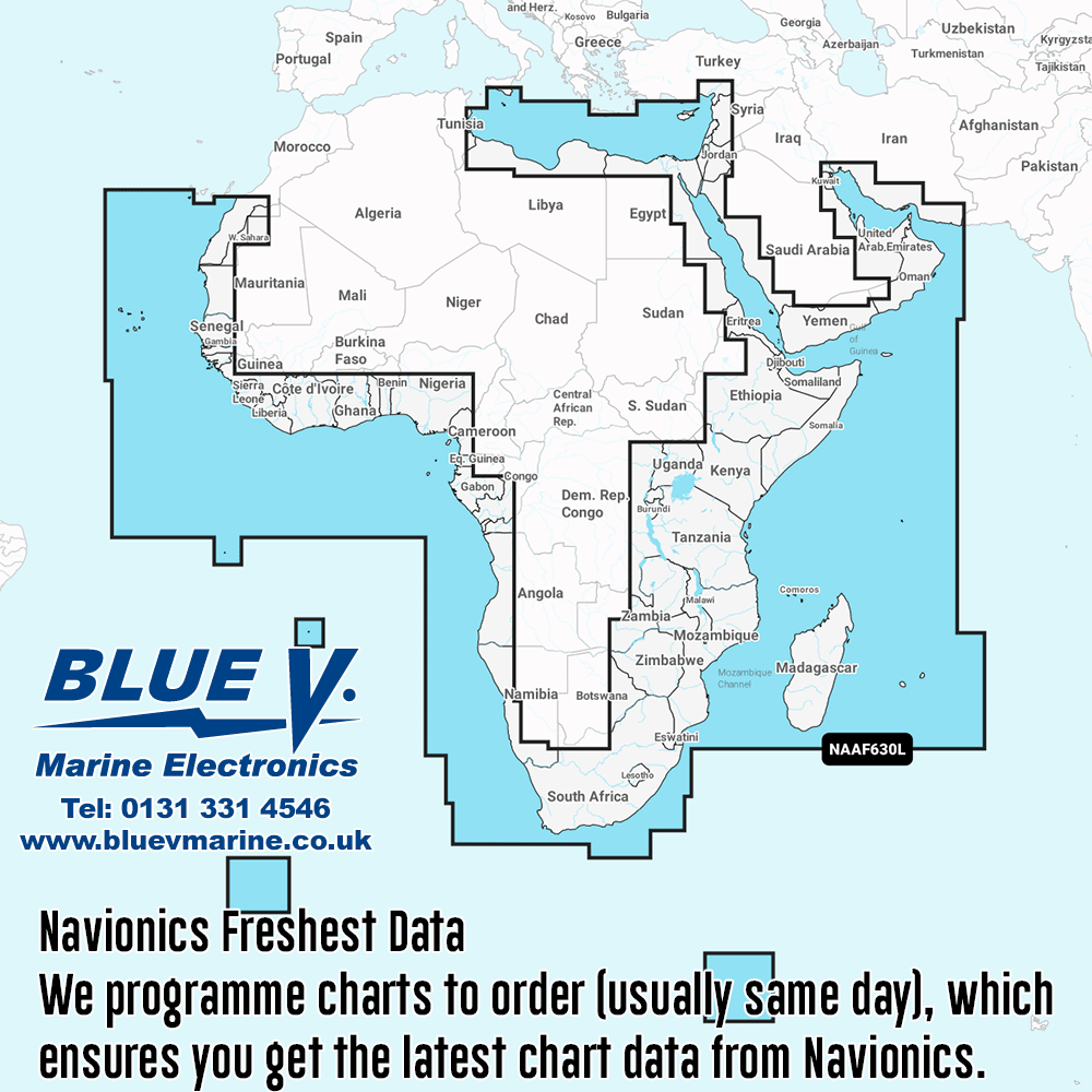 Navionics+ Large Africa & Middle East Chart NAAF630L