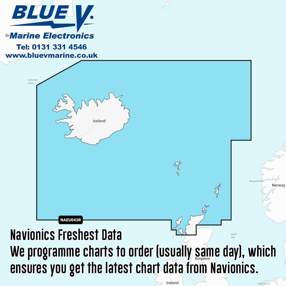 Navionics+ Regular Iceland to Orkney Chart NAEU043R