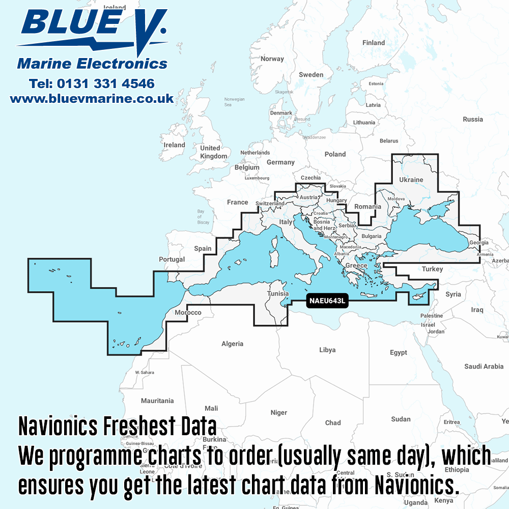 Navionics+ Large Mediterranean & Black Sea Chart NAEU643L