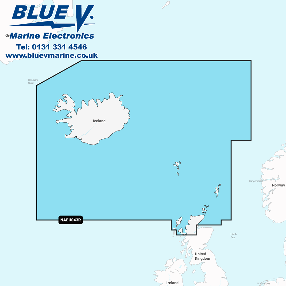 Navionics Platinum+ Regular Iceland to Orkney Chart NPEU043R