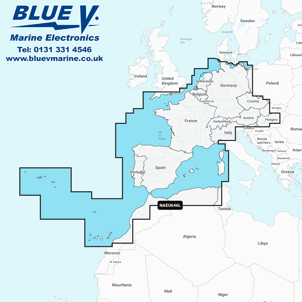Navionics Platinum+ Large Europe Central & West Chart Chart NPEU646L